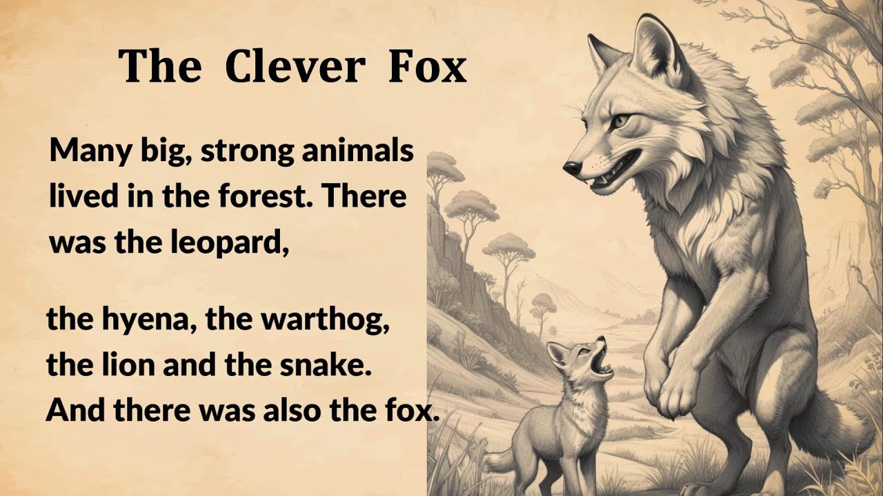 Learn English through Story Level 1 | The Clever Fox - english story with subtitles
