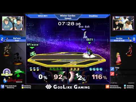 LSB Melee Doubles #51 - Kuya (G&W) + BiggPappa (Ganon) vs Derdian (C Falcon) + Bowl of Fruit (Peach)