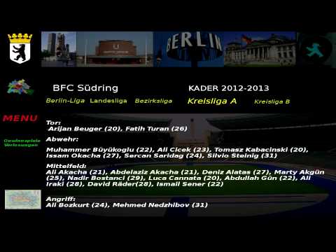 BFC Südring Kader 2012-2013 Kreisliga A 2. Abteilung