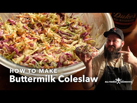 Homemade Buttermilk Coleslaw | Perfect for Pulled Pork & Cookouts