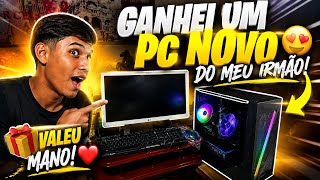 GANHEI UM PC NOVO DO MEU IRMÃO 😍