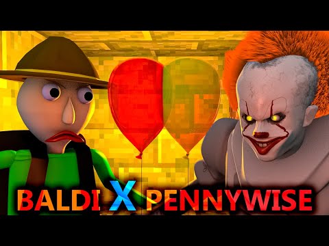 PENNYWISE IT X BALDI'S BASICS CHALLENGE! 1 (official) Baldi Minecraft Horror Animation Game