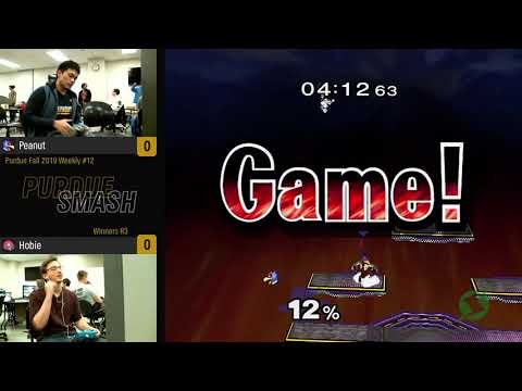 Purdue Fall 2019 Weekly #12 - Winners R3 - (Falco) Peanut vs Hobie (Samus)