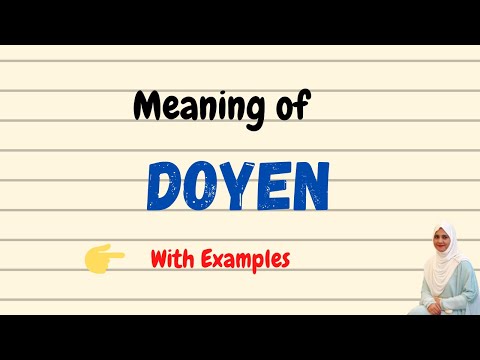 Daily vocabulary | Doyen Meaning | Vocabgram