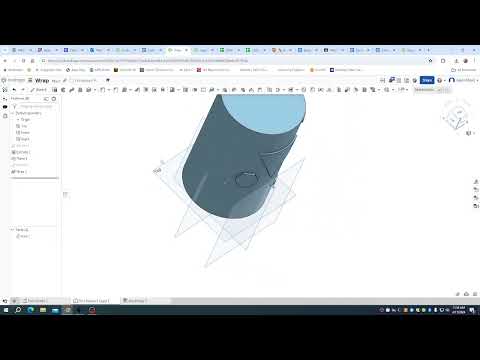 Sketching on a Curved Surface Wrapping Onshape Less than a Minute