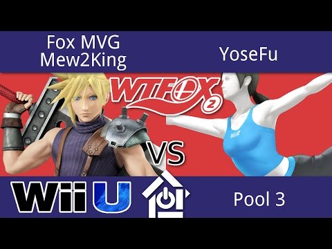WTFox2 - Fox MVG Mew2King (Cloud) vs YoseFu (Wii Fit Trainer) - Smash 4 Pool 3
