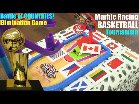 Marble Racing Sports, Marble Racing Basketball Elimination Tournament. Family Toy Racing Race #47