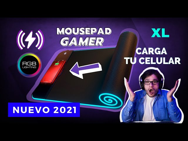 Vídeo relacionado con QUMOX Alfombrilla de mouse RGB de carga inalámbrica rápida de 15 W, extra grande de 800 x 300 x 4 mm, con 10 modos LED, superficie lisa, alfombrilla antideslizante para juegos, escritorios, PC y uso
