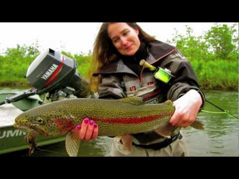 Fly Fishing for Rainbow Trout and Salmon on the Kanektok River with Reel Action Alaska Lodge