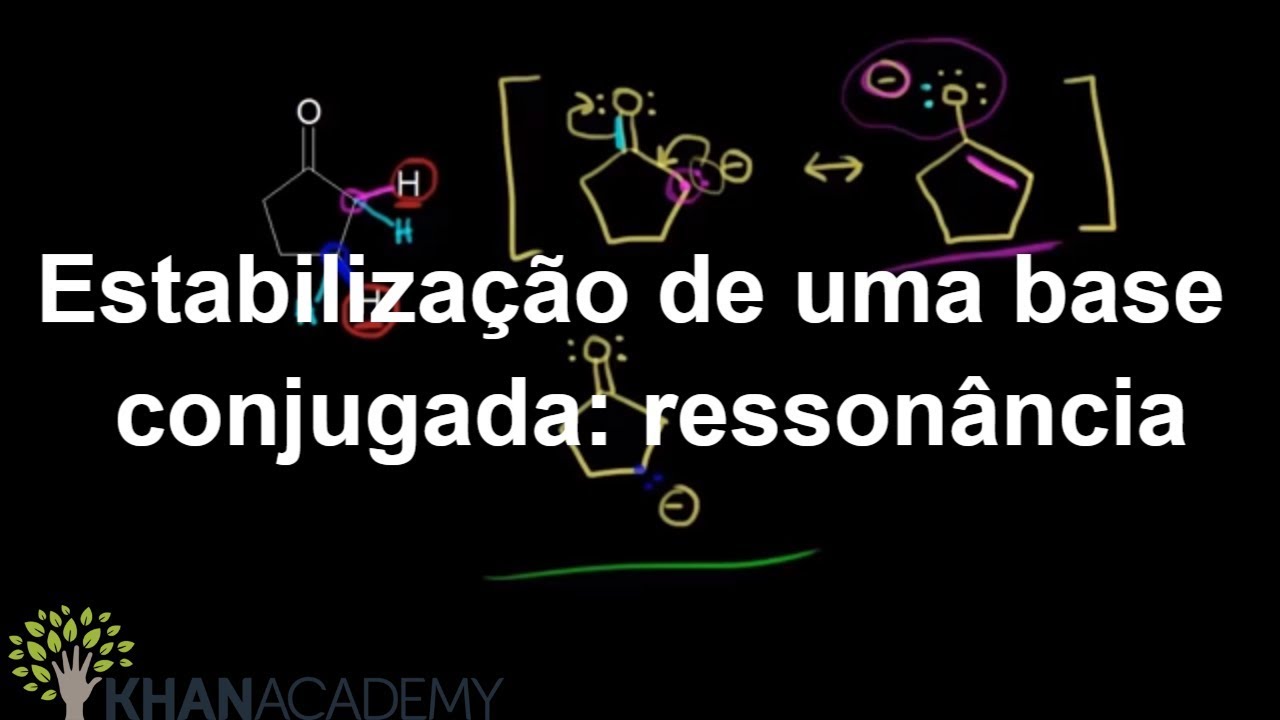 Estabilização de uma base conjugada: ressonância | Química orgânica | Khan Academy