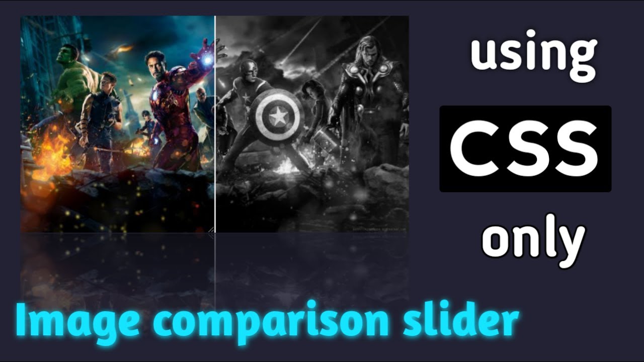 Image comparison slider using only CSS.