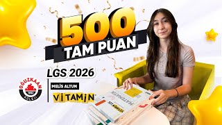 🏆Öğrencimiz Melis Altun, 2026 LGS’de 500 tam puan alarak Türkiye birin