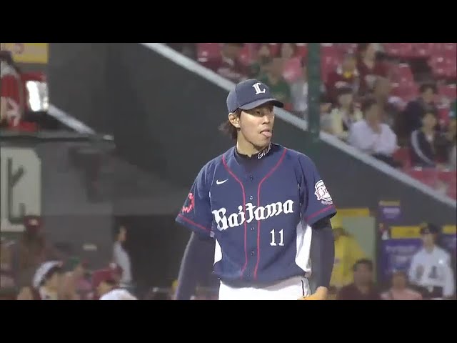 【3回裏】してやったり 自慢のライオンズ・「岸カーブ」決まった!! 2015/9/14 E-L