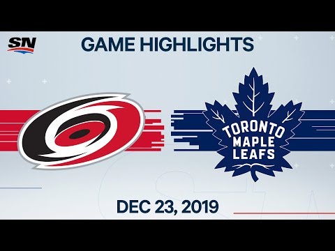 NHL Highlights | Hurricanes vs Maple Leafs - Dec. 23, 2019