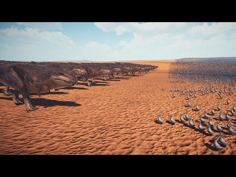 1000 T-REX vs 1 MILLION BATTLE DUCK UEBS 2 Ultimate Epic Battle Simulator 2
