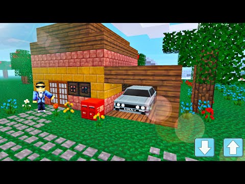Block Craft World 3D: 2 Houses with Garage and Bicycle - Android iOS Gameplay