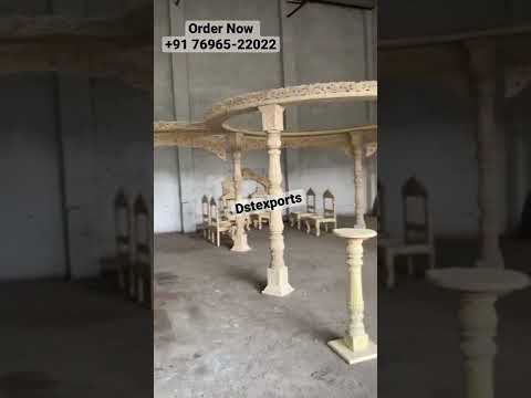 Sienna Paisley Mandap For Gujarati Wedding Decor Outdoor Wedding Mandap Setup Wooden Mandap