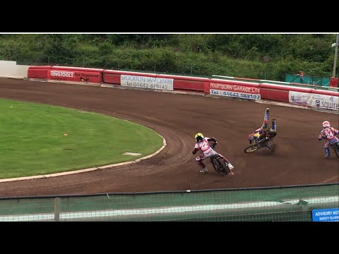 Redcar Speedway - British Youth Championship 2017 - 250cc Crash