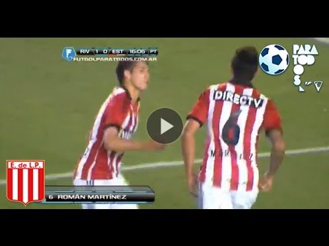 Gol de Martínez. River 1 - Estudiantes 1. Fecha 14. Torneo Inicial 2013. Fútbol Para Todos