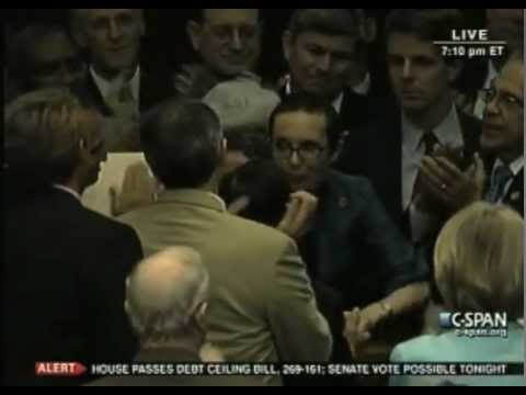 Rep. Gabrielle Giffords (D-AZ) returns to the House floor