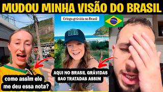 GRINGA NÃO ACREDITA NO QUE BRASILEIROS FAZEM QUANDO VEEM UMA MULHER GRÁVIDA