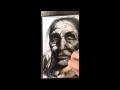 Native American charcoal. Chris LeDoux, Buffalo Grass