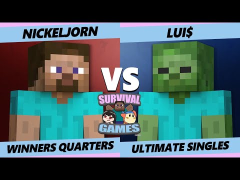 Survival Games SSBU - Lui$ (Zombie) Vs. Nickeljorn (Steve) Smash Ultimate Winners Quarters
