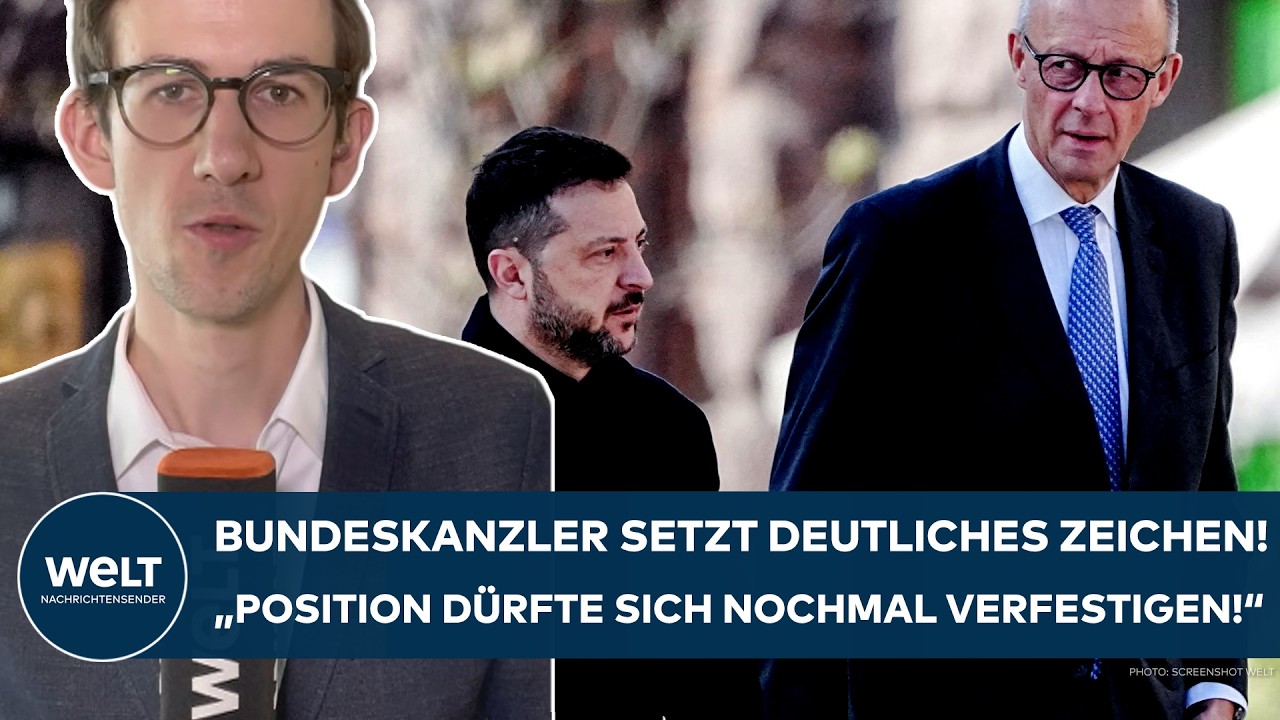 UKRAINE-KRIEG: Luftalarm während Merz in Kiew ist! Kanzler setzt Zeichen! "Position verfestigen!"