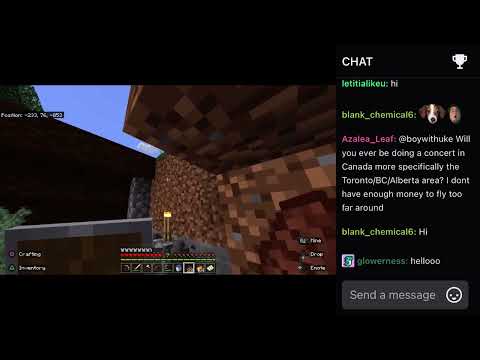 Boywithuke live on twitch playing Minecraft