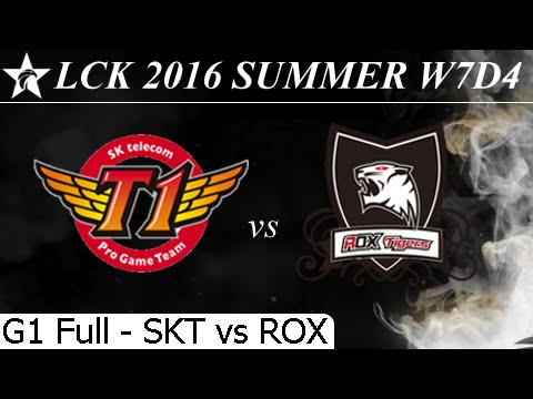 SKT vs ROX Game 1 Full + Damage 07/07/2016 - LCK Summer 2016 W7D4M5 SK Telecom T1 vs Rox Tigers