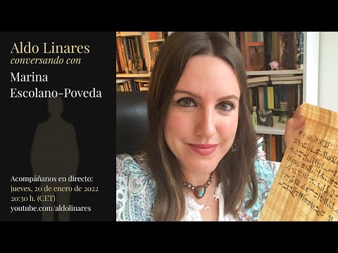 Aldo Linares conversando con Marina Escolano-Poveda