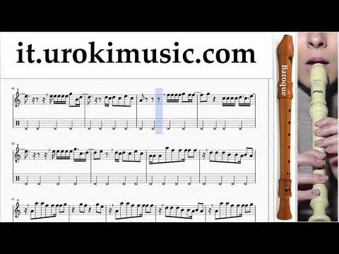 Lezioni di Flauto Dolce B. Shakira - Me Enamoré Tutorial Spartito Parte#2 um-i276