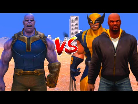 100 Thanos vs 1000 Wolverine and 1000 Luke Cage (Marvel vs Marvel)