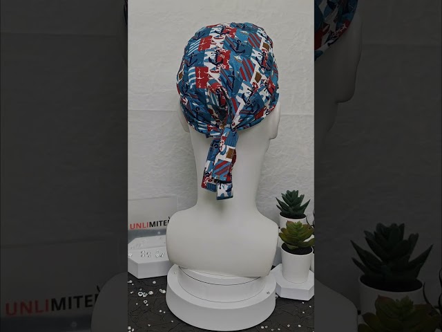 قبعة رأس جراحية بنقشة بحرية كلاسيكية – Scrub Cap N...