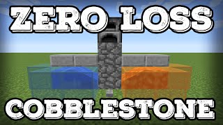 Minecraft Tutorial - Zero Loss Cobblestone Generator(Minecraft 1.16+)