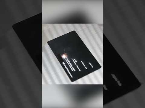 💼 Carte de visite métal gravée au laser fibre #laser #engraving #DIY