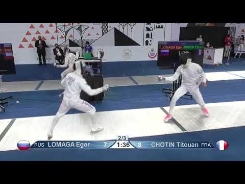 Cairo Worlds 2021 JME - L16 - Lomaga RUS v Chotin FRA