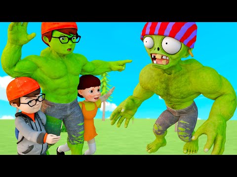 Final Battle Scene- Scary Teacher 3D Giant Zombie Hulk vs Team Police Squad