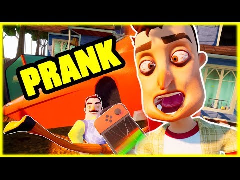 DESTROYING MY NEIGHBOR'S SWITCH PRANK - Hello Neighbor Mod