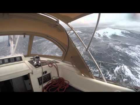 Oyster 53 Sailing Yacht Big Waves High Winds Strait of Bonifacio