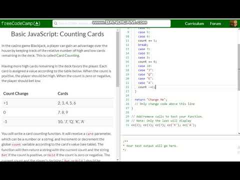 Basic Javascript Counting Cards Free Code Camp Dani