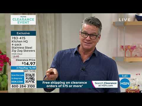 Kitchen HQ 4pack Stainless Steel ZigZag Skewers