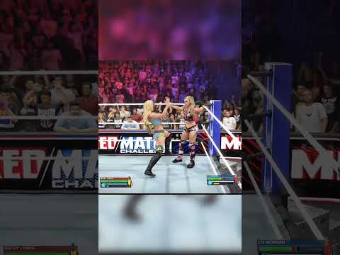 🥵 Legend Meets New Era 💥 Trish & Liv vs Bliss & Becky 🔥 #wwe #wwe2k24 #ajugaming