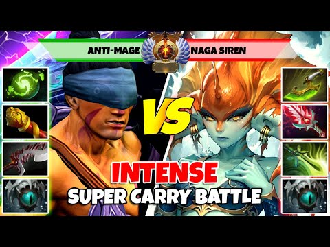 ANTI-MAGE (Carry) vs NAGA SIREN (Carry) - Epic Battle Of Immortal Rank Dota 2 Players - Z Dota 2