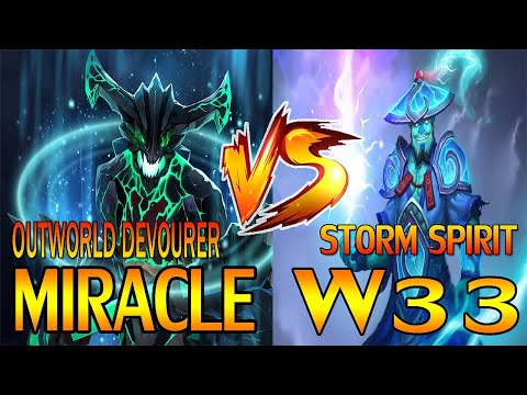 MIRACLE OD VS W33 STORM SPIRIT EPIC NIGMA CARRIES BATTLE NON STOP GANKS 7.24 DOTA 2 GAMEPLAY