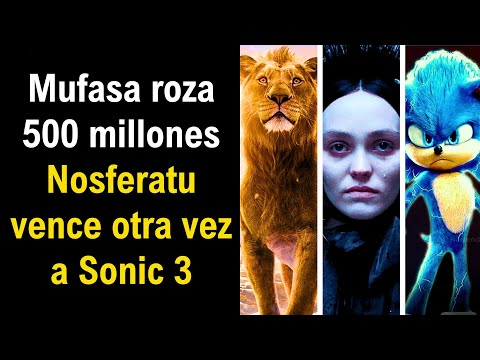 Mufasa lidera la taquilla de 2025 mientras sonic 3 y nosferatu van a la par