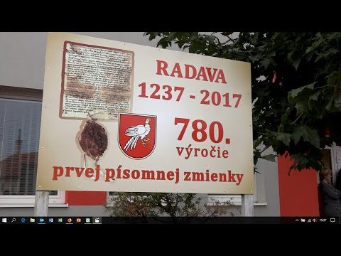 Deň obce Radava 2017 - 780. výročie prvej písomnej zmienky o obci
