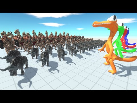 RAINBOW FRIEND ORANGE vs FANTASY Challenge - Animal Revolt Battle Simulator