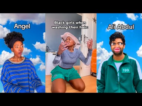 😂 Black Girls When Washing Their Hair | Zayaan Viral Funny TikToks With Kris, Eel & Others