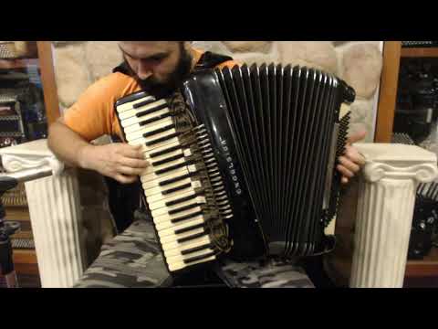 4338 - Black Excelsior Piano Accordion LMMH 41 120 $799